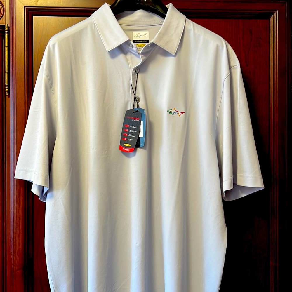 Brand New Greg Norman Shark 🦈 Performance Fabric, Classic Fit, Microfiber Polo!
